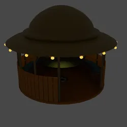 Pavillion with lightnings