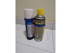 Spray can straw holder