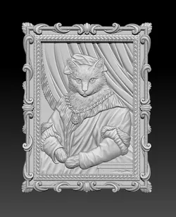 STL CNC Router file Aristocrat cat