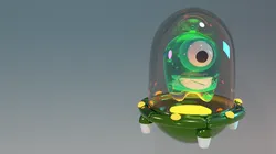 Stylized Cute Jelly Like Slimy Glowing Alien