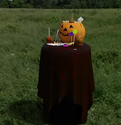 Table Halloween candy