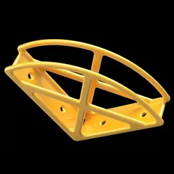 3D printer bestanden | 3MF | Modern Rounded Angle Bracket 100x100