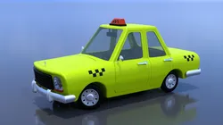 Cartoon taxi