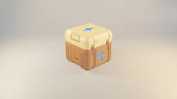 medical box Low-poly 3D model