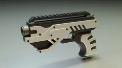 Sci-fi Pistol  Low-poly 3D model