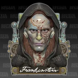 Sculptures & Artworks STL Descărcare - Guillermo del Toro Frankenstein Adam v1 - Gioteya Designs