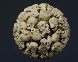 Skulls Bones Seamless PBR Texture 03 Texture