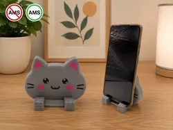 Soporte para teléfono con forma de gato - Modelo de impresión 3D gratuito