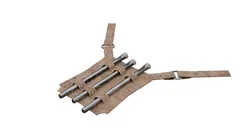 Steampunk medieval Larp Alchemist leather Test tube holder belt Low-poly 3D model