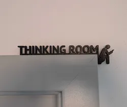 Toilet - Thinking room - sign