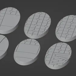 60x35mm oval polished imperial tiled floor bases