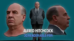 ALFRED HITCHCOCK Real Time Renderable Bust