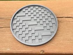 Coaster with Brick Texture - Free 3D Print Model
