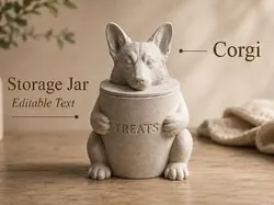 Corgi Storage Jar - Free 3D Print Model