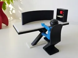 Dining Table Gaming Table Set - Free 3D Print Model