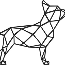 Dog Dog Wall Sculpture 2D