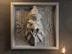 Egyptian Horus 3D Wall Sculpture - Free 3D Print Model