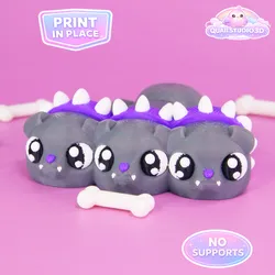 Flexi Cerberus STL: Three-Headed Dog 3D Print File (Digital Download)