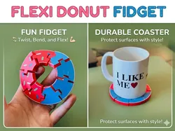 Flexi Donut Fidget - Free 3D Print Model