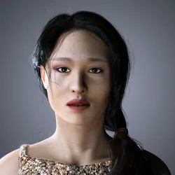 Gong Li Character low-poly