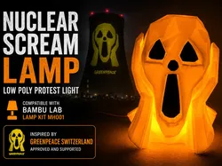 Greenpeace - Nuclear Scream Low Poly Lamp  - Free 3D Print Model