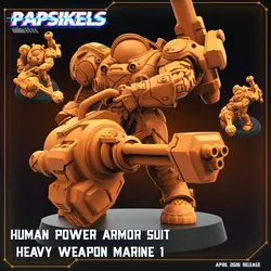 HUMAN POWER ARMOR SUIT HEAVY WEAPON MARINE