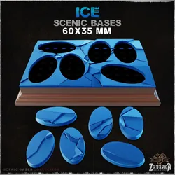 Ice - Scenic Bases (60х35mm Bases)