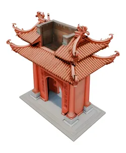 Imperial Chinese Gate Pailou Decorative Vase