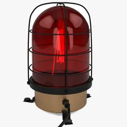Industrial Warning Light with Protection Cage Red