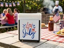 Interchangeable Napkin Holder - 4th of July - Free 3D Print Model