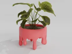 Melted Planter Pot - Free 3D Print Model