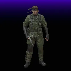 Metal Gear Solid Solid Snake Stealth Warrior STL Figure