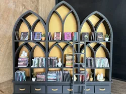 Miniature Gothic Library – 1:12 Scale - Free 3D Print Model