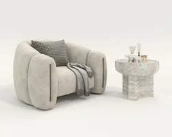 Modern Coffee Table and Armchair Set 84