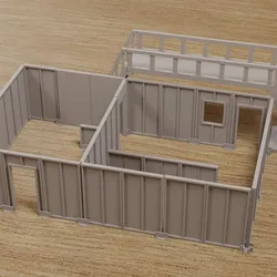 Modular CQB Shoothouse STL – 28mm Modern Tactical Training Facility | Wargaming Terrain | SWAT / Military / Urban Combat