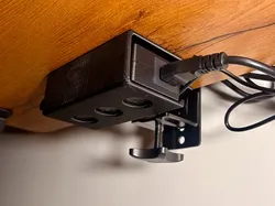 Monitor Arm Clamp Power Brick Holder - Free 3D Print Model