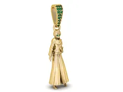 Mystic Warrior Figure Pendant Emerald Bail 3D Printable