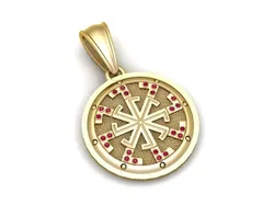 Norse Vegvisir Compass Pendant 3D PRINTABLE MODEL 3D Print Model in Pendants 630367
