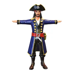 Pirate captain character game reader