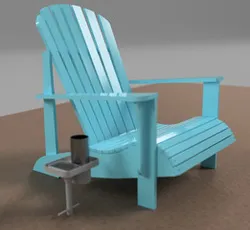 Printable Chair side beach table with auger