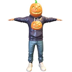 Pumpkin headed character game reader