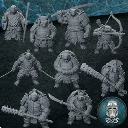 Samurai Turtle Warriors – Miniatures Pack for DnD, RPG & Tabletop Wargames