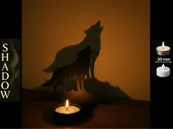 Shadow Art - Wolf - Free 3D Print Model