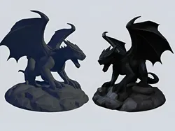 Shadow Dragon TTRPG DND Miniature - Free 3D Print Model