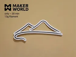 Silhouette Vesuvius Naples wall art NO AMS - Free 3D Print Model