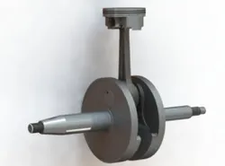 single cylinder piston crankshaft assembly | solidworks