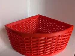 Woven Basket Quarter Circle 137mmx84mm - Free 3D Print Model