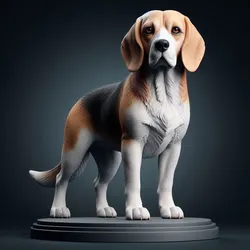 Beagle Dog Statue without stand 3D Print Model in Animals 572820