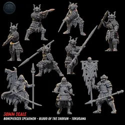 Bonepiercer Spearmen – Undead Japanese Samurai Spear Unit | Blood of the Shogun – Tokugawa