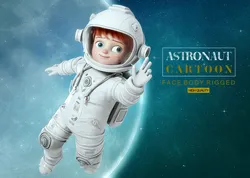 Cartoon Astronaut Rigged